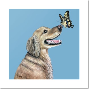 Dog & Butterfly Posters and Art